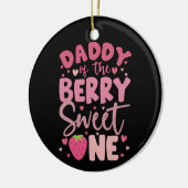ダディーオブザベリースイートワンストロベリー誕生日 セラミックオーナメント (左)