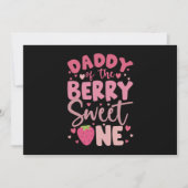 ダディーオブザベリースイートワンストロベリー誕生日 招待状 (正面)