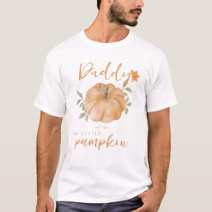 ダディーオレンジリトルカボチャ秋ベビーシャワー Tシャツ