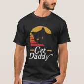 ダディーキャット 80年代風キャットディストressedデザイン tシャツ (正面)