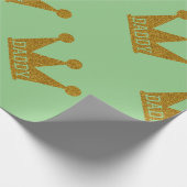 ダディーキングクラウンファーザーズデイグリッター ラッピングペーパー (角)