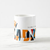 ダディーキングファミリーマグ – バウハウスジオメトリパターン コーヒーマグカップ (中央)