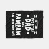 ダディーギフトパパとポーポーIそれらをロック フリースブランケット (正面(横))