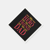 ダディーギフトマイヒーローフレンドパパ スタンダードカクテルナプキン (角)
