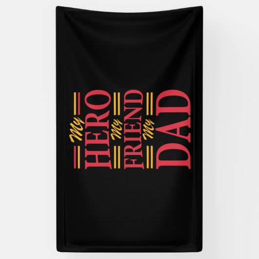 ダディーギフトマイヒーローフレンドパパ 横断幕 (縦)