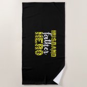 ダディーギフト夫の父の英雄 ビーチタオル (正面)