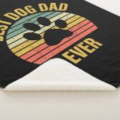 ダディーギフト最高のドッグパパエバー シェルパブランケット (3/4)