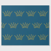 ダディークラウンファーザーズデイグリッター ラッピングペーパー (フラット)