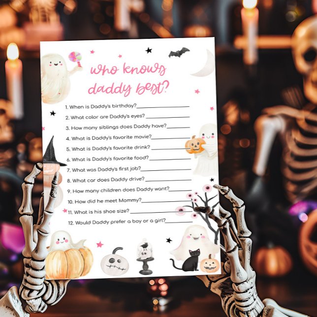ダディーゲームを知っている女の子のハロウィン最高のイン (A Little Boo Baby Shower Who knows Daddy Best Game)
