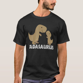 ダディーサウルスTレックスメンファーザーズデイファミリーマッチン Tシャツ