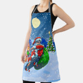 ダディースケートボードサンタクロースおもしろい エプロン (インサイチュ)