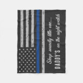 ダディーズオンザナイトウォッチ警察ベビー フリースブランケット (正面)