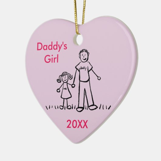 ダディーズガールファミリーキャラクターアートカスタムオーナメント セラミックオーナメント (左)