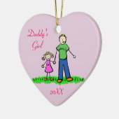 ダディーズガールファミリーキャラクターアートカスタムオーナメント セラミックオーナメント (左)