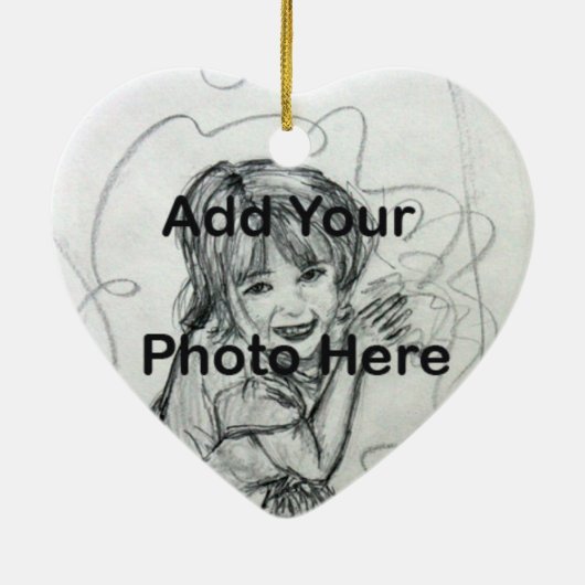 ダディーズガールファミリーキャラクターアートカスタムオーナメント セラミックオーナメント (裏面)