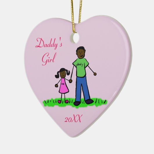 ダディーズガールファミリーキャラクターアートカスタムオーナメント セラミックオーナメント (左)