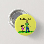 ダディーズガールボタンカスタムファミリーペンダントピン 缶バッジ (正面&裏面)