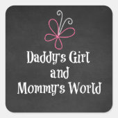 ダディーズガール&マミーの世界引用文 スクエアシール (正面)