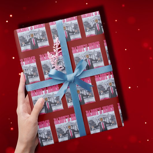 ダディーズホームトランプピンクギフトラップ ラッピングペーパー