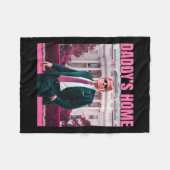 ダディーズホームトランプピンク2024アメリカCk 2024 フリースブランケット (正面(横))