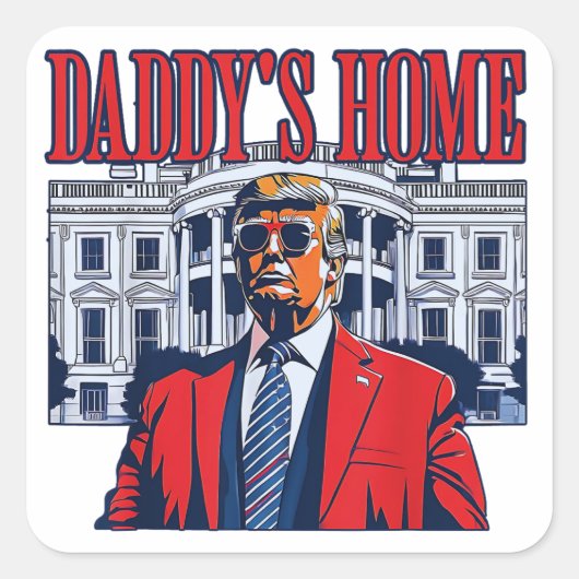 ダディーズホームトランプ | ホワイトハウストランプギフト スクエアシール (正面)