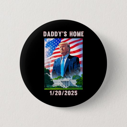 ダディーズホームドナルドトランプ2024 缶バッジ (正面)