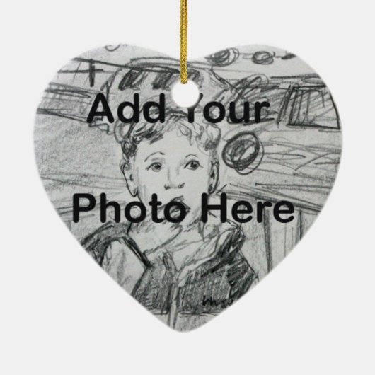 ダディーズボーイファミリーキャラクターカスタムフォトオーナメント セラミックオーナメント (裏面)