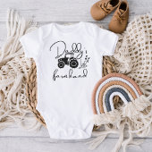 ダディーズリトルファームハンドトラクタおもしろいベビーギフト ベビーボディスーツ