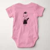 ダディーズリトルプリンセス |ピンク |巧妙なことわざ ベビーボディスーツ (裏面)