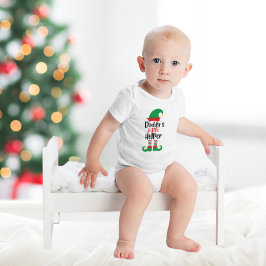 ダディーズリトルヘルパークリスマス小妖精や小人 ベビーボディスーツ