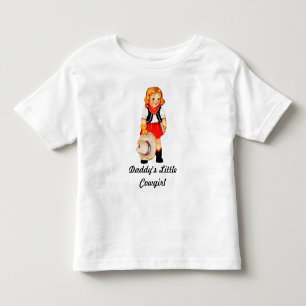 ダディーズリトル女性のカーボーイ幼児Tシャツ トドラーTシャツ