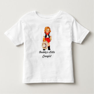 ダディーズリトル女性のカーボーイ幼児Tシャツ トドラーTシャツ
