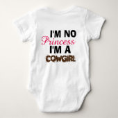 ダディーズリトル女性のカーボーイ ベビーボディスーツ (裏面)