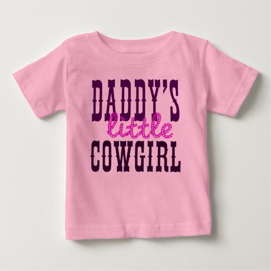 ダディーズリトル女性のカーボーイ ベビーTシャツ (正面)