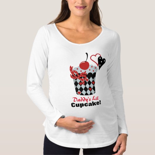 ダディーズリルカップケーキマタニティシャツ Tシャツ (正面)