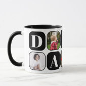 ダディーフォトコラージュテンプレートブラックマグカップ マグカップ (左)