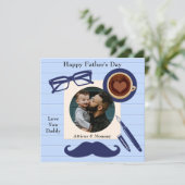 ダディーブルームスタッシュコーヒーハッピーファーザーズデイカード 招待状 (スタンド正面)