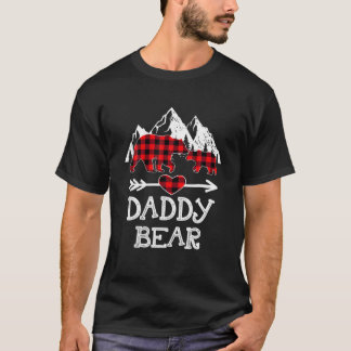 ダディーベクリスマスパジャマレッドプリドバッファローファミ Tシャツ