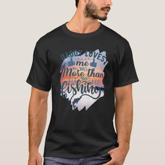 ダディーラブミーおもしろい魚釣りプレミアム Tシャツ (正面)