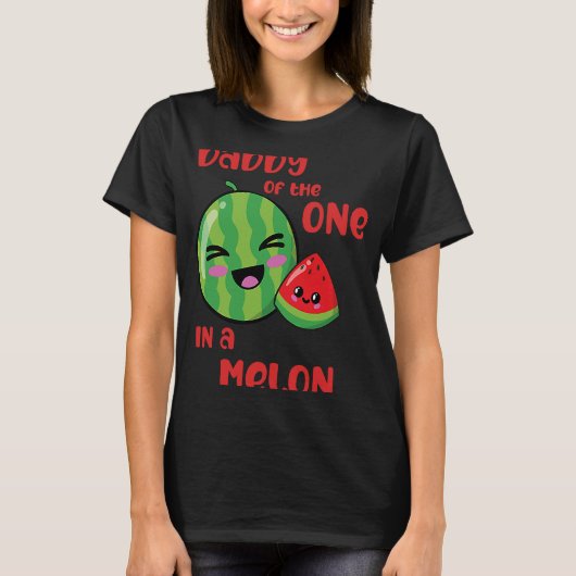 ダディーワンインアメロン誕生日スイカテーマボーイ Tシャツ (正面)