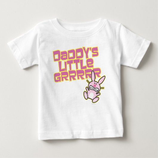 ダディ小さな女の子 ベビーTシャツ (正面)