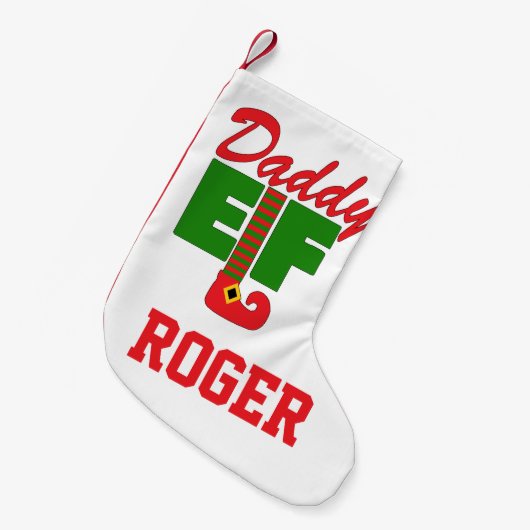 ダディ小妖精や小人 スモールクリスマスストッキング (正面 (吊り時))