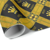 ダディ最高のゴールデンクラウン ラッピングペーパー (ロールコーナー)