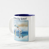 ダディ最高のーが常に2トーンのコーヒーマグ ツートーンマグカップ (正面左)