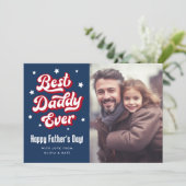 ダディ最高のーは常にパパハッピー父の日の写真 シーズンカード (スタンド正面)