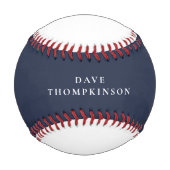 ダディ最高のーエバーカスタムキッズ名ネイビーホワイト 野球ボール (裏面)