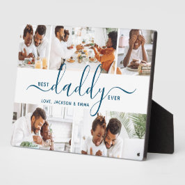 ダディ最高のーエバーカスタム文字写真コラージギフトジグ フォトプラーク