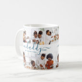 ダディ最高のーエバーカスタム文字写真コラージギフト コーヒーマグカップ (正面左)