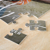 ダディ最高のーエバー名前をカスタムするフォトファーザーの日 ジグソーパズル (側面)