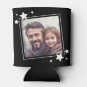 ダディ最高のーパパ父の日の写真白黒 缶クーラー (裏面)